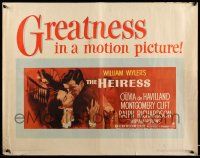 9t149 HEIRESS style A 1/2sh '49 William Wyler, romantic Olivia de Havilland & Montgomery Clift!