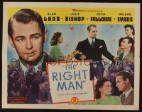 9t154 HER FIRST ROMANCE 1/2sh R43 bit player Alan Ladd is top billed as The Right Man!