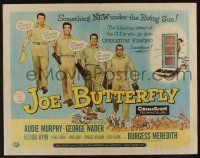 9t183 JOE BUTTERFLY style A 1/2sh '57 great artwork of Audie Murphy & soldiers in Japan!