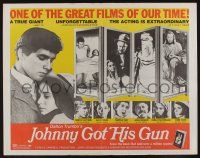 9t186 JOHNNY GOT HIS GUN 1/2sh '71 Timothy Bottoms, Sutherland, from Dalton Trumbo novel!