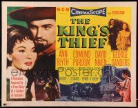 9t203 KING'S THIEF style A 1/2sh '55 Ann Blyth, Edmund Purdom, David Niven, George Sanders!
