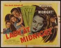 9t212 LADY AT MIDNIGHT 1/2sh '48 the prize was one million dollars, the price was murder!