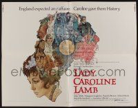 9t213 LADY CAROLINE LAMB 1/2sh '73 directed by Robert Bolt, great art of Sarah Miles & cast!
