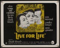 9t236 LIVE FOR LIFE 1/2sh '68 Claude Lelouch, Yves Montand, Candice Bergen, Annie Girardot