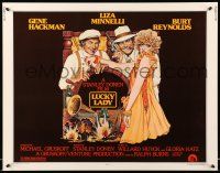 9t253 LUCKY LADY style A 1/2sh '75 Gene Hackman, Liza Minnelli, Burt Reynolds