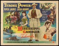 9t277 MISSISSIPPI GAMBLER style B 1/2sh '53 Tyrone Power's game is fancy women like Piper Laurie!