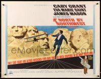 9t289 NORTH BY NORTHWEST 1/2sh R66 Cary Grant chased by cropduster by Mt. Rushmore, Hitchcock!