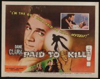 9t295 PAID TO KILL 1/2sh '54 Hammer, Dane Clark is the guy who paid to kill himself, gun artwork!