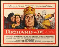9t323 RICHARD III 1/2sh '56 Laurence Olivier as director and in title role, cool art!