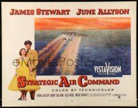 9t359 STRATEGIC AIR COMMAND 1/2sh '55 pilot James Stewart, June Allyson, red title design!