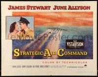 9t360 STRATEGIC AIR COMMAND 1/2sh '55 pilot James Stewart, June Allyson, yellow title design!