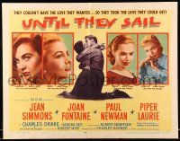 9t400 UNTIL THEY SAIL style B 1/2sh '57 great romantic art of Paul Newman & pretty Jean Simmons!