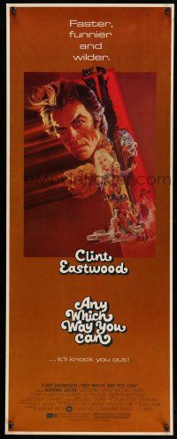 9t452 ANY WHICH WAY YOU CAN insert '80 cool artwork of Clint Eastwood & Clyde by Bob Peak!