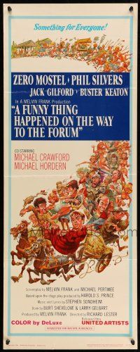 9t583 FUNNY THING HAPPENED ON THE WAY TO THE FORUM insert '66 great Jack Davis art of cast!