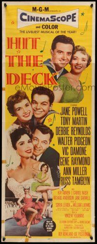 9t616 HIT THE DECK insert '55 Debbie Reynolds, Jane Powell, Tony Martin, Pidgeon, Ann Miller!