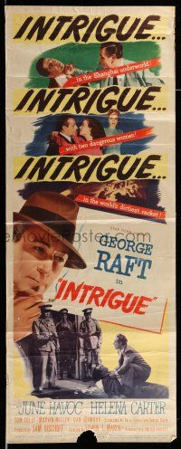 9t631 INTRIGUE insert '47 George Raft in the Shanghai underworld with 2 dangerous women!