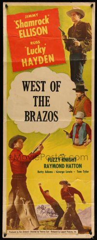 9t638 JIMMY ELLISON/RUSS HAYDEN insert '50 cool cowboy montage, West of the Brazos!