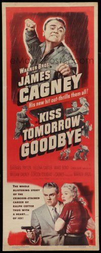 9t651 KISS TOMORROW GOODBYE insert '50 great images of tough James Cagney w/Barbara Payton!