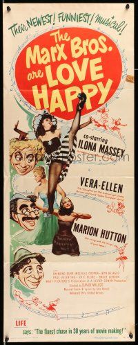 9t665 LOVE HAPPY insert '49 Marx Brothers and sexy girls in musical Girlesque!