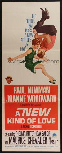 9t710 NEW KIND OF LOVE insert '63 Paul Newman loves Joanne Woodward, great romantic image!