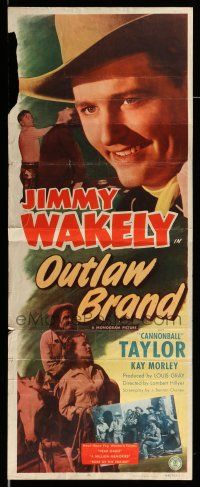 9t728 OUTLAW BRAND insert '48 singing cowboy Jimmy Wakely, Dub Cannonball Taylor, Kay Morley