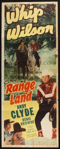 9t745 RANGE LAND insert '49 great images of cowboy Whip Wilson & Andy Clyde!