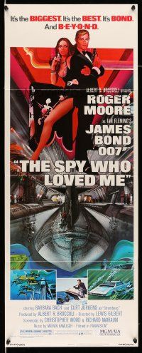 9t781 SPY WHO LOVED ME insert '77 great art of Roger Moore as James Bond 007 by Bob Peak!