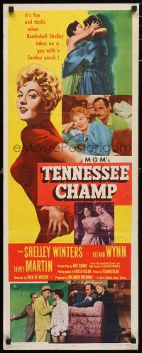 9t800 TENNESSEE CHAMP insert '54 Shelley Winters, Keenan Wynn, Dewey Martin, boxing!