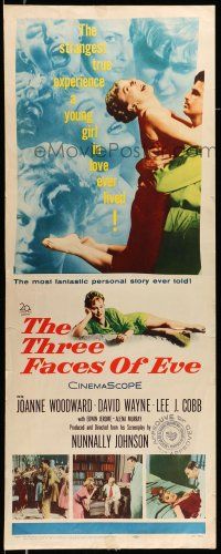 9t804 THREE FACES OF EVE insert '57 David Wayne, Joanne Woodward has multiple personalities!