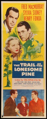 9t817 TRAIL OF THE LONESOME PINE insert R55 Sylvia Sidney, Henry Fonda, Fred MacMurray