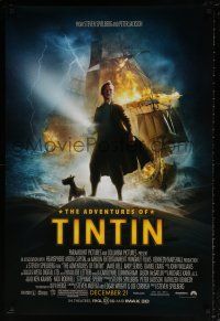 9w024 ADVENTURES OF TINTIN advance DS 1sh '11 Steven Spielberg's version of the Belgian comic!