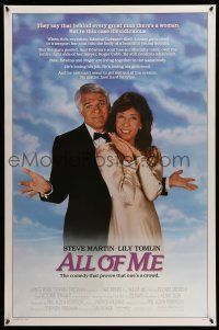 9w037 ALL OF ME 1sh '84 wacky Steve Martin, Lily Tomlin, the comedy that proves one's a crowd!