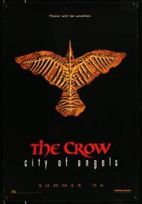 9w156 CROW: CITY OF ANGELS teaser DS 1sh '96 Tim Pope directed, cool image of the bones of a crow!