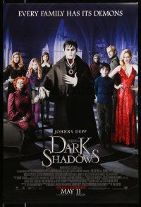 9w170 DARK SHADOWS advance DS 1sh '12 Johnny Depp, Pfeiffer, Carter, sexy Eva Green!