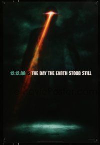 9w174 DAY THE EARTH STOOD STILL style B teaser DS 1sh '08 Keanu Reeves, cool sci-fi image of Gort!