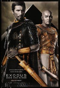 9w230 EXODUS: GODS & KINGS style A teaser DS 1sh '14 Christian Bale as Moses, Joel Edgerton!