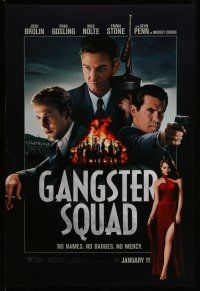 9w271 GANGSTER SQUAD teaser DS 1sh '13 Josh Brolin, Ryan Gosling, Sean Penn, sexy Emma Stone!