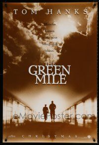 9w293 GREEN MILE teaser DS 1sh '99 Tom Hanks, Michael Clarke Duncan, Stephen King fantasy!