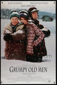9w296 GRUMPY OLD MEN DS 1sh '93 Ann-Margret comes between Walter Matthau & Jack Lemmon!