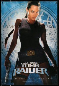 9w409 LARA CROFT TOMB RAIDER teaser 1sh '01 sexy Angelina Jolie, from popular video game!