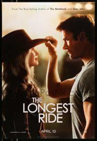 9w432 LONGEST RIDE style A teaser 1sh '15 romantic image of Melissa Benoist and Scott Eastwood!