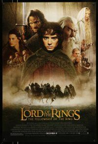 9w433 LORD OF THE RINGS: THE FELLOWSHIP OF THE RING advance 1sh '01 Tolkien, montage of top cast!
