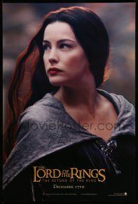 9w442 LORD OF THE RINGS: THE RETURN OF THE KING teaser DS 1sh '03 sexy Liv Tyler as Arwen!