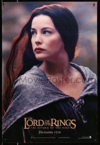 9w437 LORD OF THE RINGS: THE RETURN OF THE KING teaser 1sh '03 sexy Liv Tyler as Arwen!