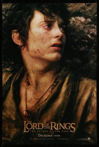 9w440 LORD OF THE RINGS: THE RETURN OF THE KING teaser DS 1sh '03 Elijah Wood as tortured Frodo!