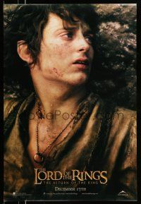 9w439 LORD OF THE RINGS: THE RETURN OF THE KING int'l teaser DS 1sh '03 Elijah Wood as Frodo!