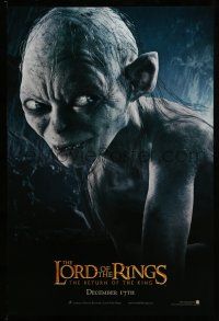9w438 LORD OF THE RINGS: THE RETURN OF THE KING teaser DS 1sh '03 CGI Andy Serkis as Gollum!