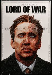 9w446 LORD OF WAR advance 1sh '05 wild bullet mosaic of arms dealer Nicolas Cage!