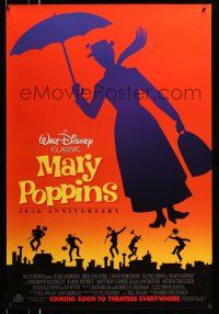 9w471 MARY POPPINS advance 1sh R94 Andrews & Dick Van Dyke in Walt Disney's musical classic!