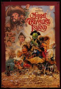 9w510 MUPPET TREASURE ISLAND DS 1sh '96 Jim Henson, Drew Struzan art of Kermit, Miss Piggy & cast!